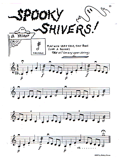 SPOOKY SHIVERS! An original fun song teaching tremolo.