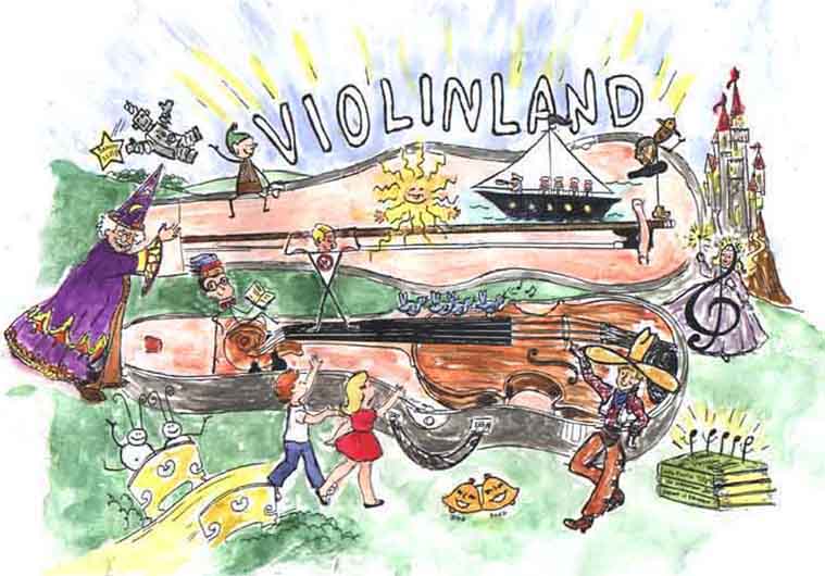 The Magic World of Violinland with its magic characters